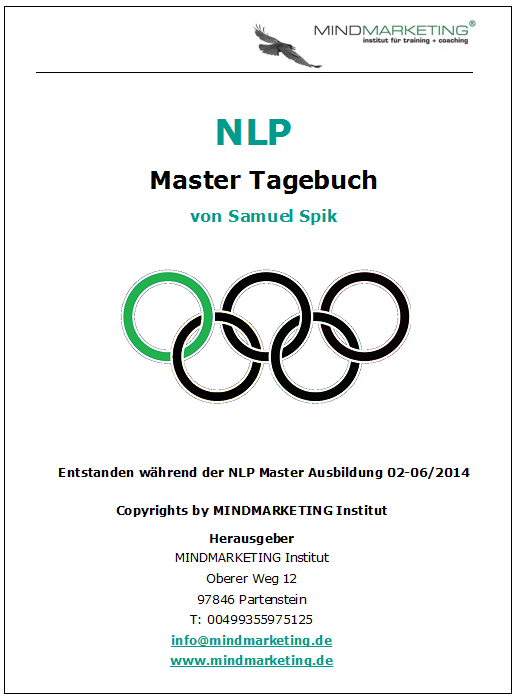 Deckblatt NLP Master Tagebuch